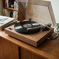 Manual Hi-Fi Turntable in Wooden Enclosure